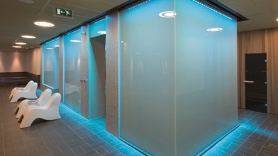 Glazen wanden voor douche en wellness
